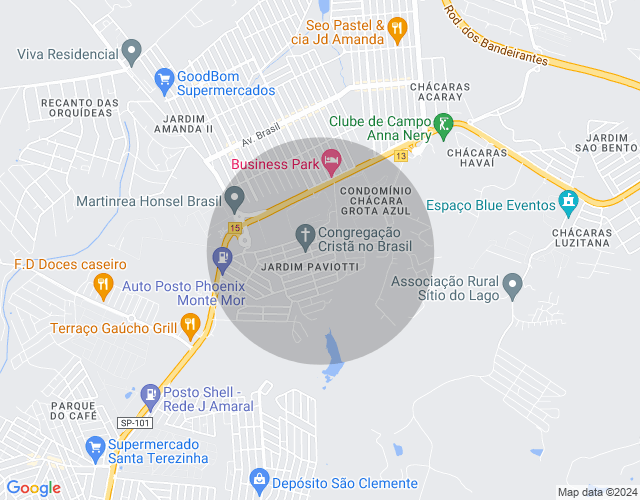 Imóvel no mapa