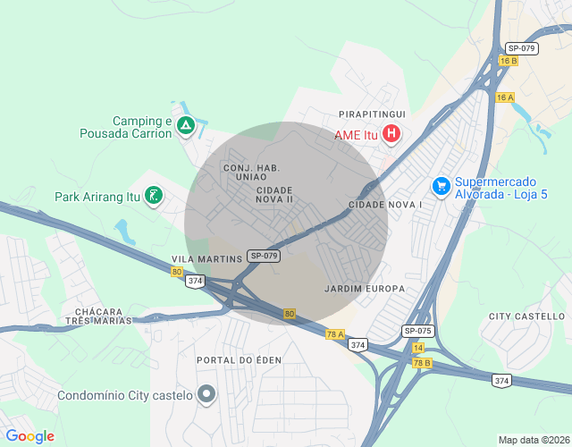 Imóvel no mapa