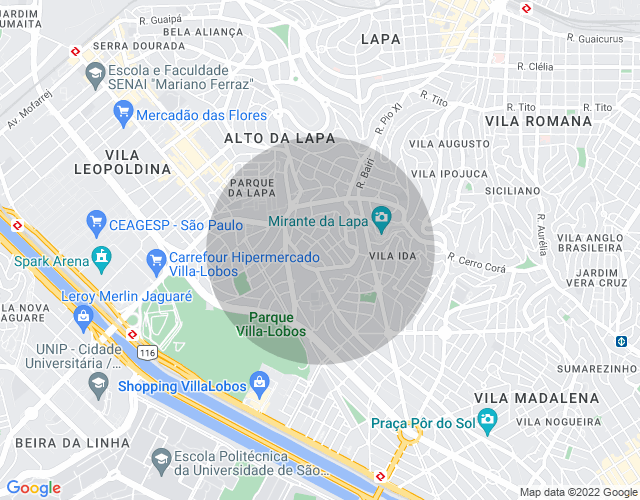 Imóvel no mapa
