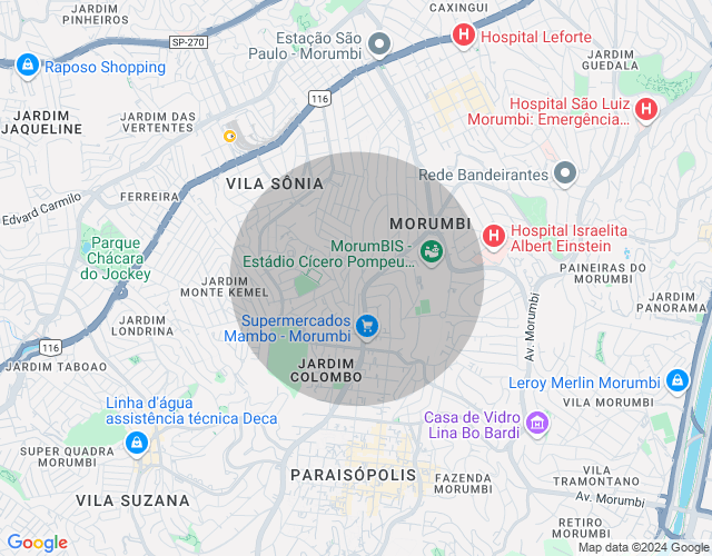 Imóvel no mapa