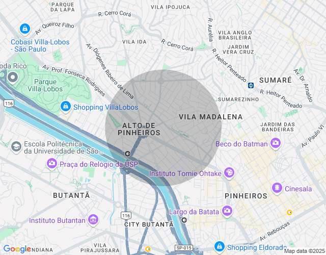 Imóvel no mapa