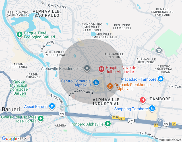 Imóvel no mapa