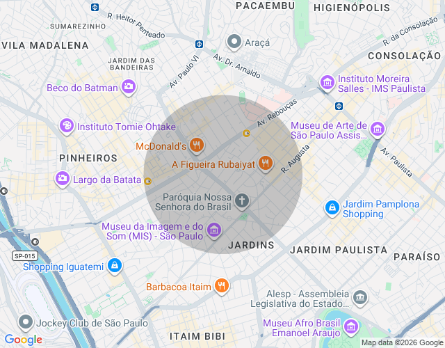 Imóvel no mapa