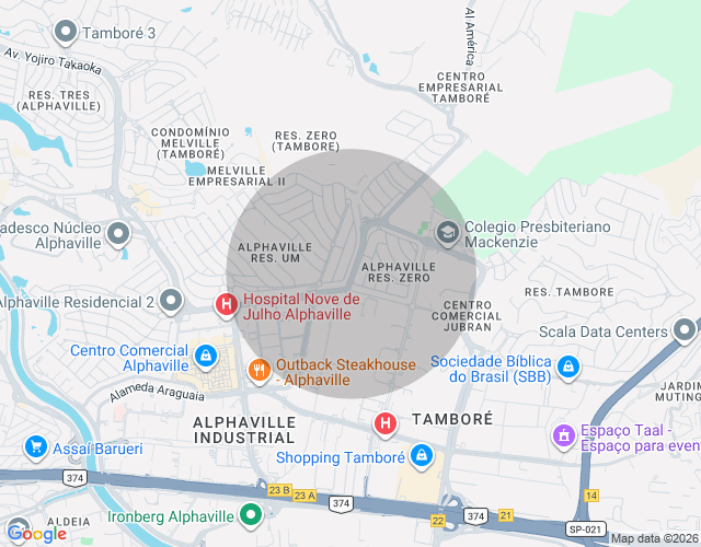 Imóvel no mapa