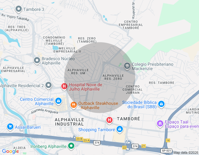 Imóvel no mapa