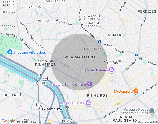 Imóvel no mapa