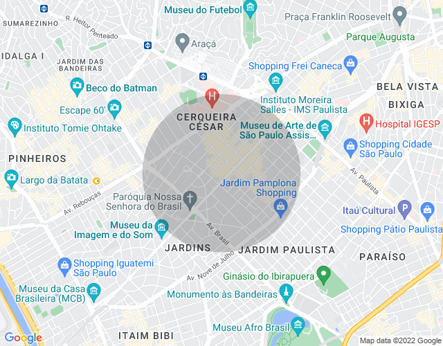 Imóvel no mapa
