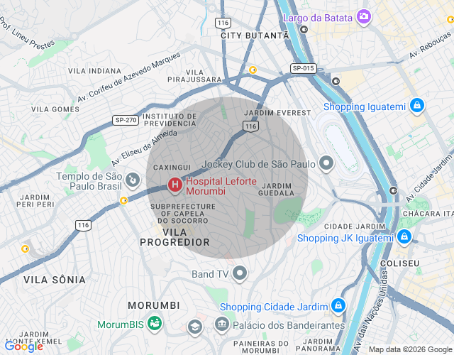 Imóvel no mapa
