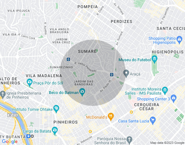 Imóvel no mapa