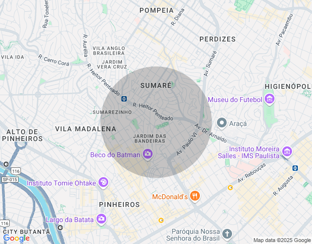 Imóvel no mapa
