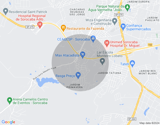 Imóvel no mapa