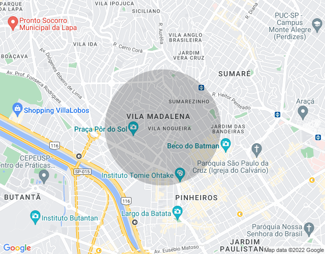 Imóvel no mapa