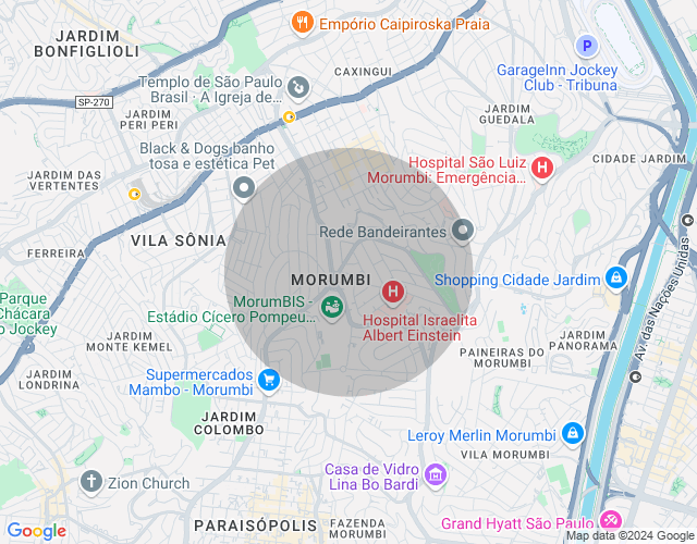 Imóvel no mapa