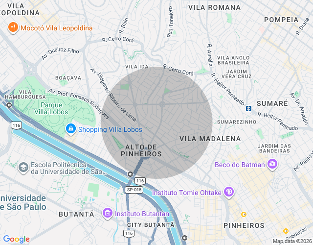 Imóvel no mapa