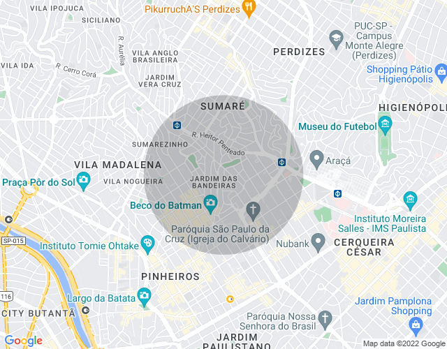 Imóvel no mapa