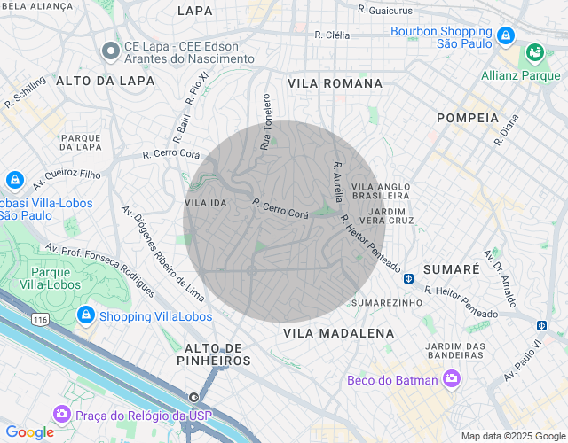 Imóvel no mapa