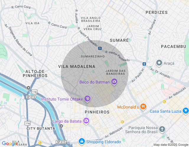 Imóvel no mapa