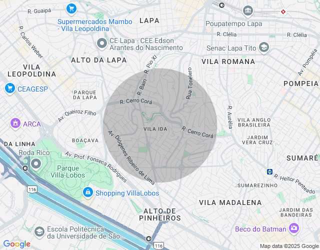 Imóvel no mapa