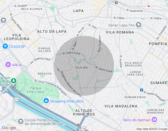 Imóvel no mapa