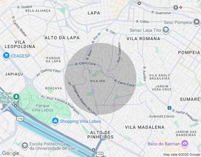 Imóvel no mapa