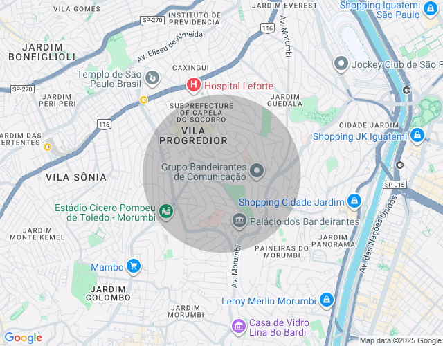 Imóvel no mapa