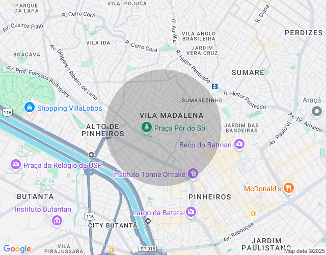 Imóvel no mapa