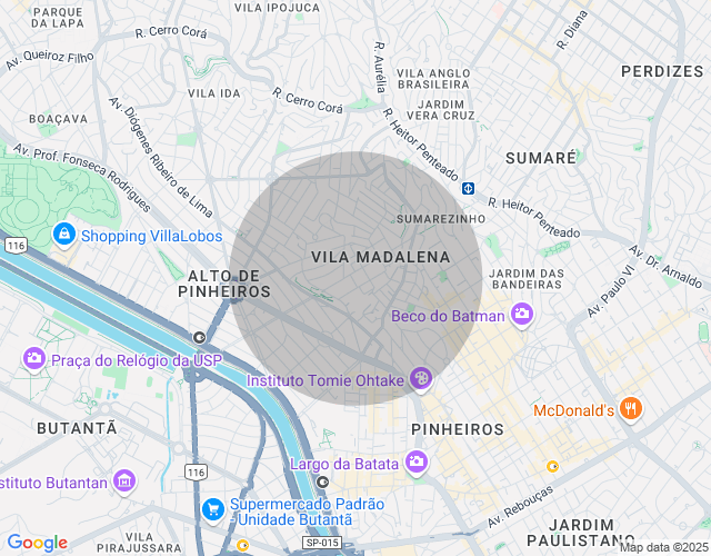 Imóvel no mapa
