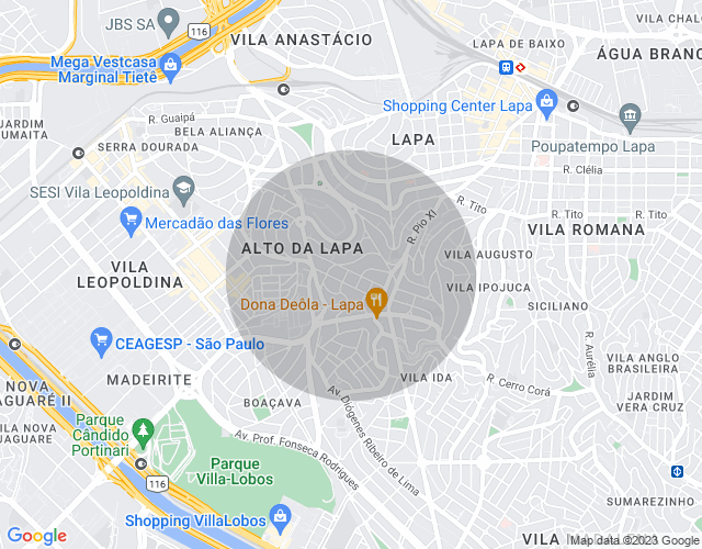 Imóvel no mapa