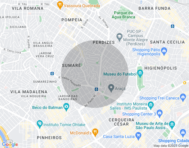 Imóvel no mapa