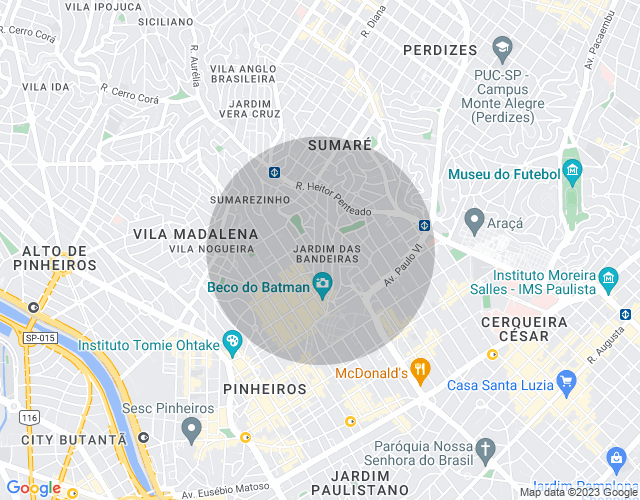 Imóvel no mapa