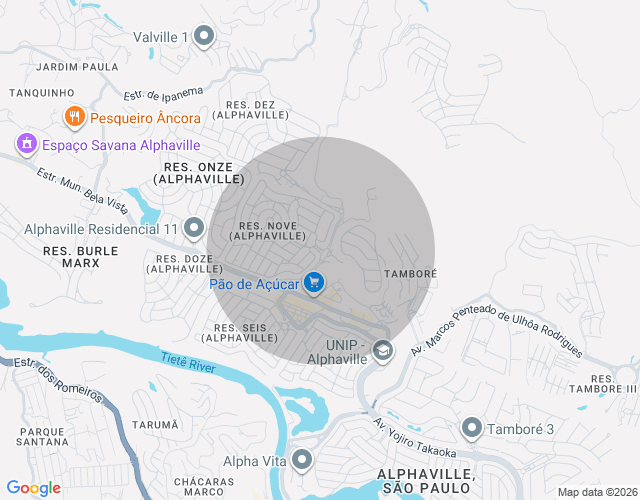 Imóvel no mapa