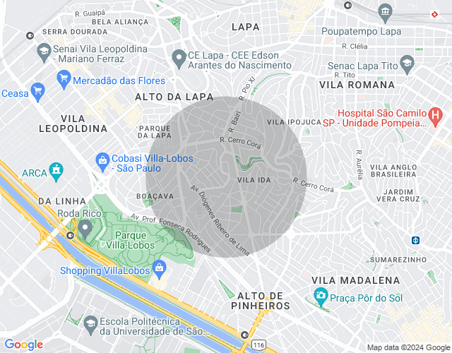 Imóvel no mapa