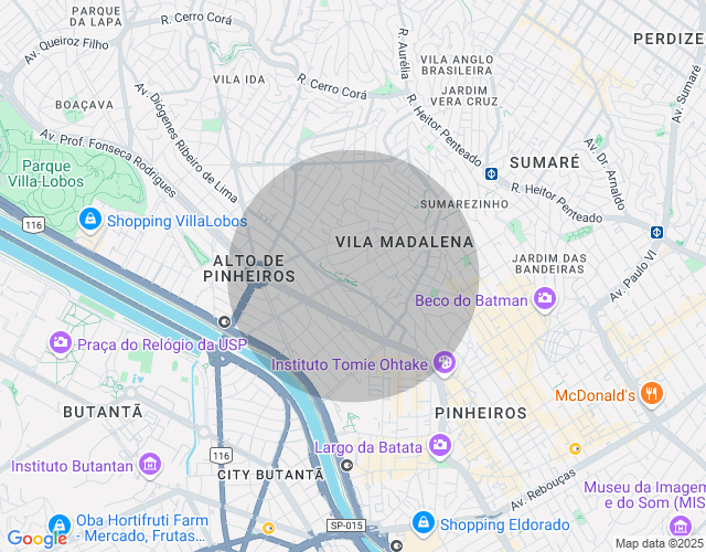 Imóvel no mapa