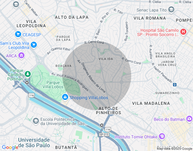 Imóvel no mapa