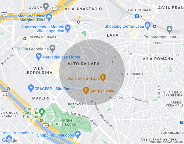 Imóvel no mapa