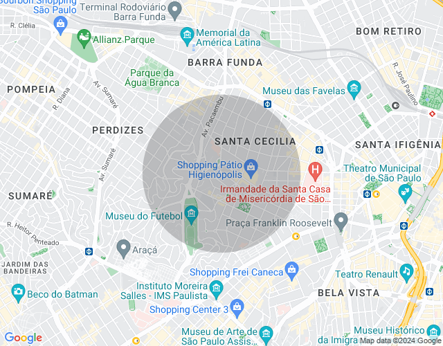 Imóvel no mapa