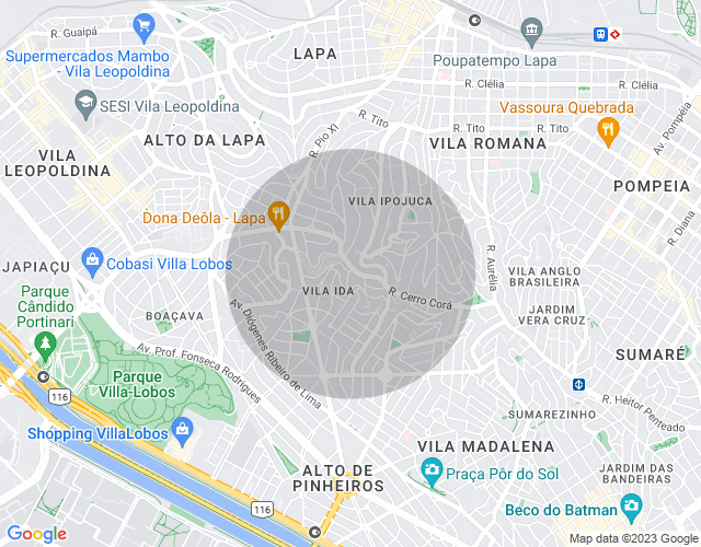 Imóvel no mapa