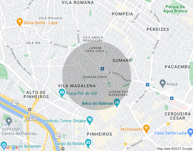 Imóvel no mapa