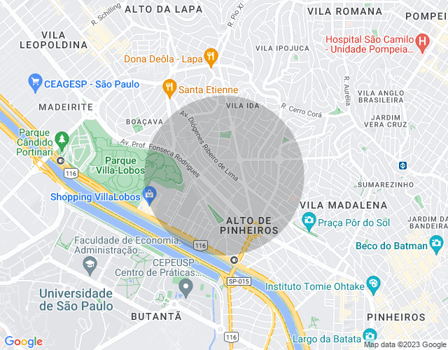 Imóvel no mapa