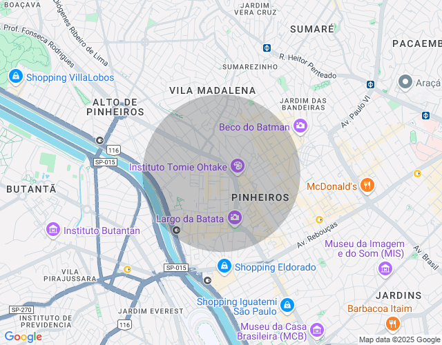 Imóvel no mapa