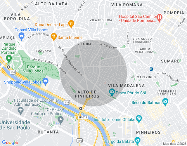 Imóvel no mapa