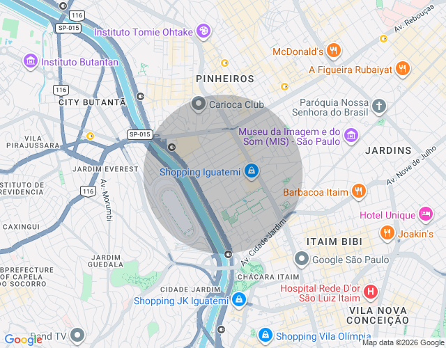 Imóvel no mapa