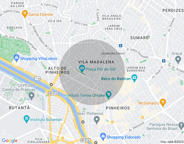 Imóvel no mapa