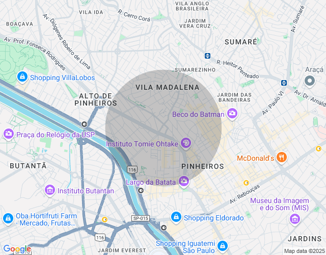 Imóvel no mapa