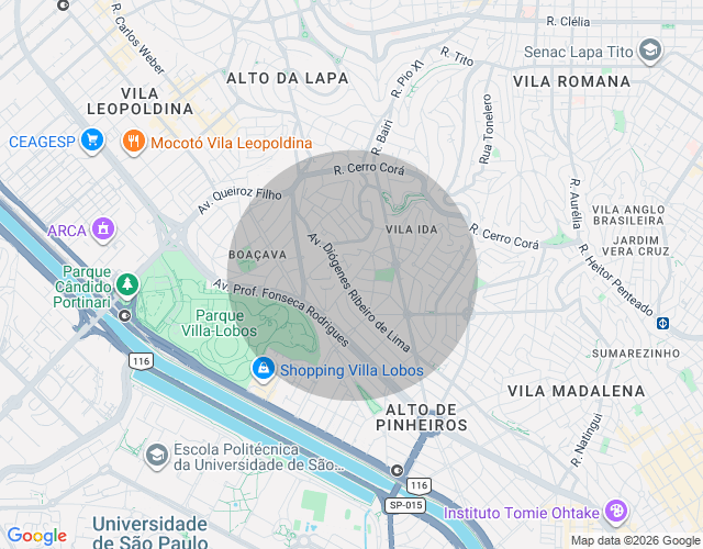 Imóvel no mapa
