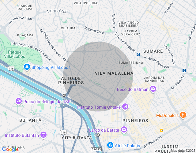 Imóvel no mapa