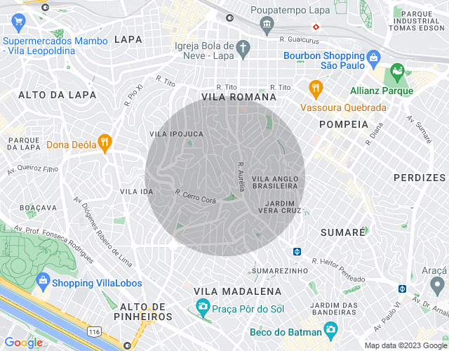 Imóvel no mapa