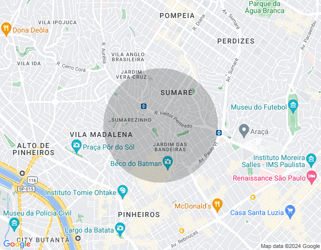 Imóvel no mapa