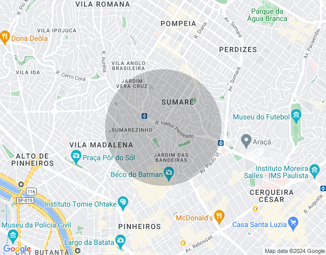 Imóvel no mapa