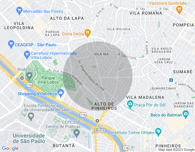 Imóvel no mapa